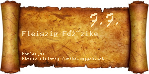 Fleiszig Füzike névjegykártya